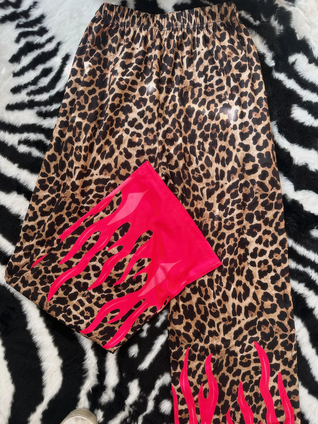 original Pink flame leopard pants preorder